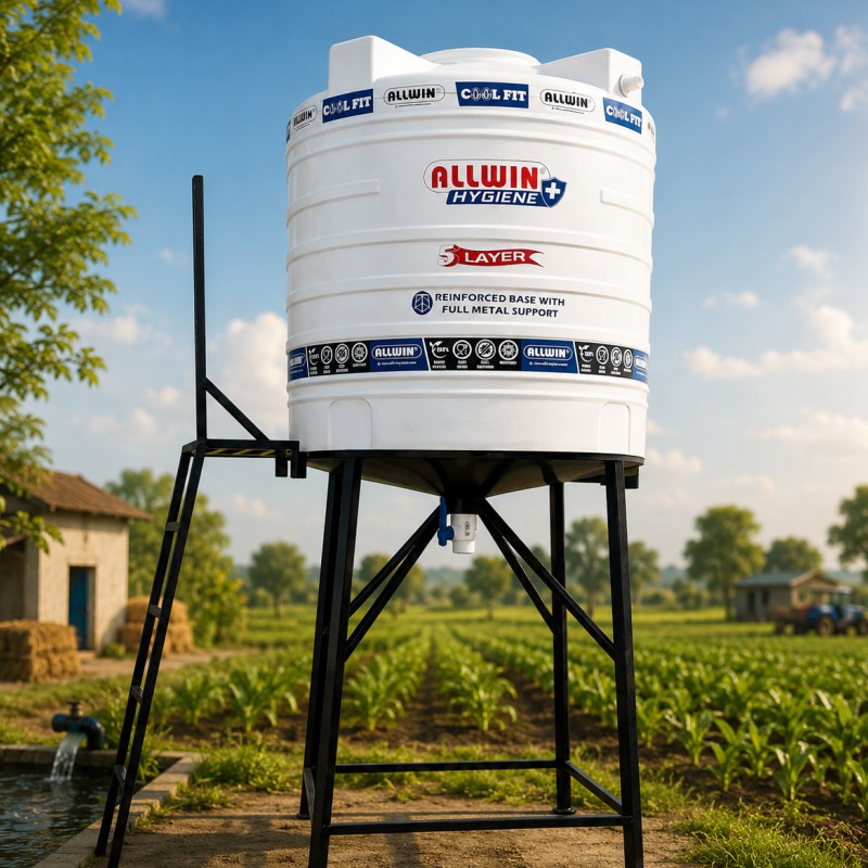 Allwin Eco Drain conical bottom self-cleaning tank top view